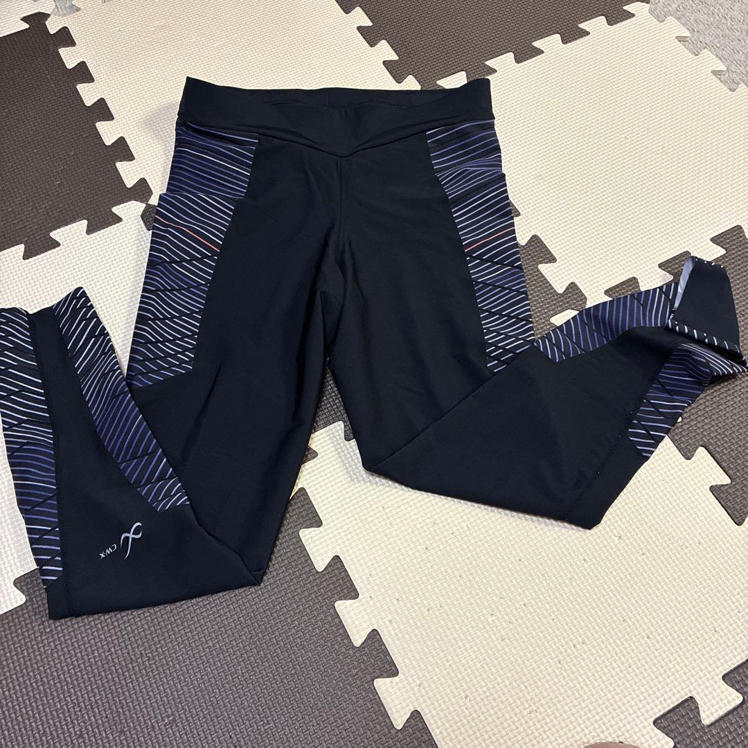 CW-X HPO-699メンズスポーツタイツ　ブラック/ネイビー　Mサイズ