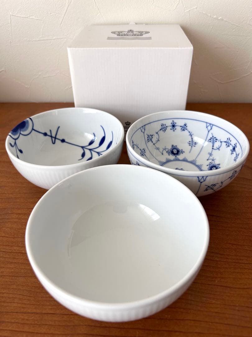 ボウル　13cm 3個　プレイン　メガ　ホワイト