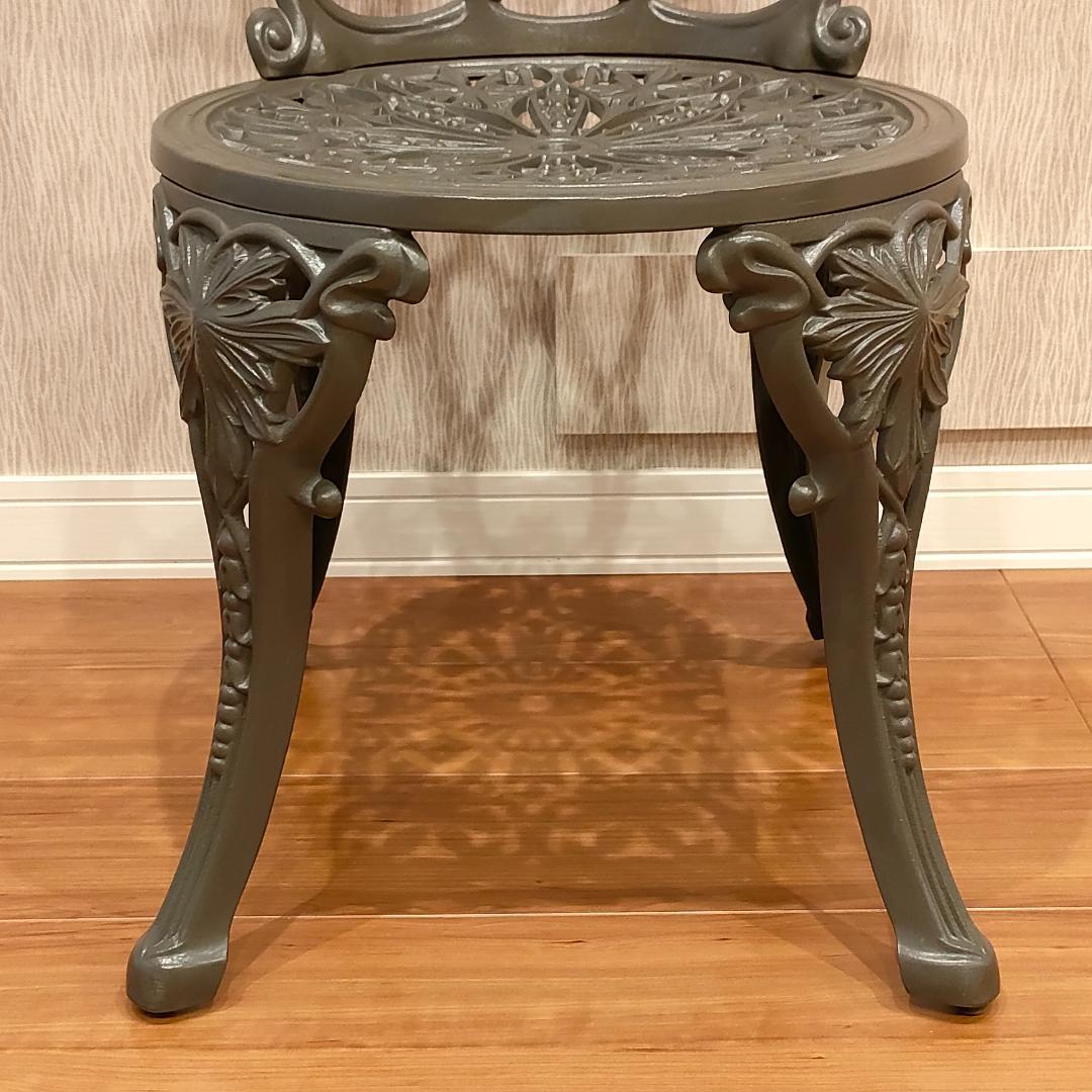 〈美品〉鋳物　ガーデンチェア　フラワースタンド　ダイニングチェア