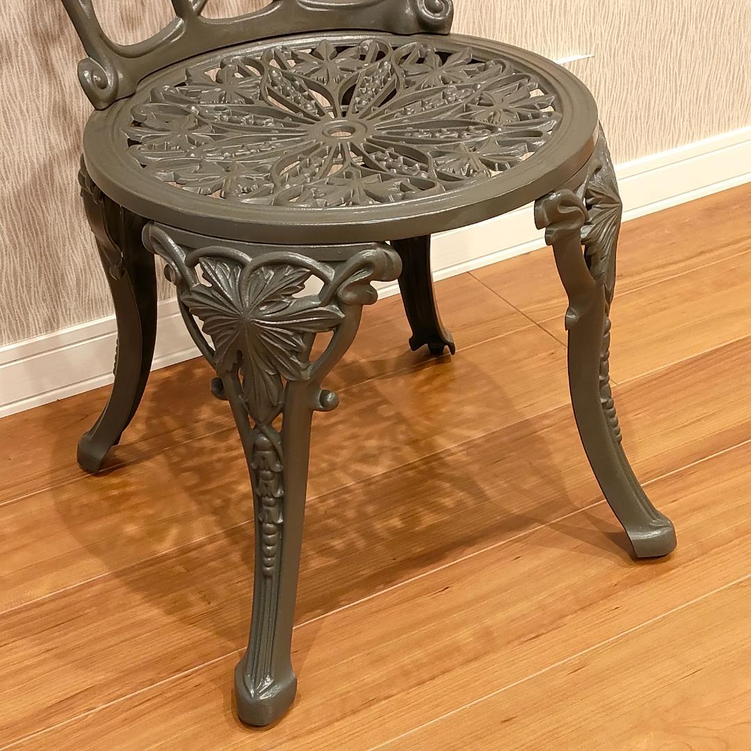 〈美品〉鋳物　ガーデンチェア　フラワースタンド　ダイニングチェア