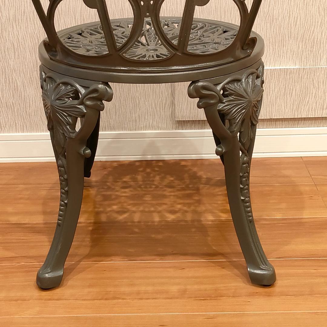 〈美品〉鋳物　ガーデンチェア　フラワースタンド　ダイニングチェア