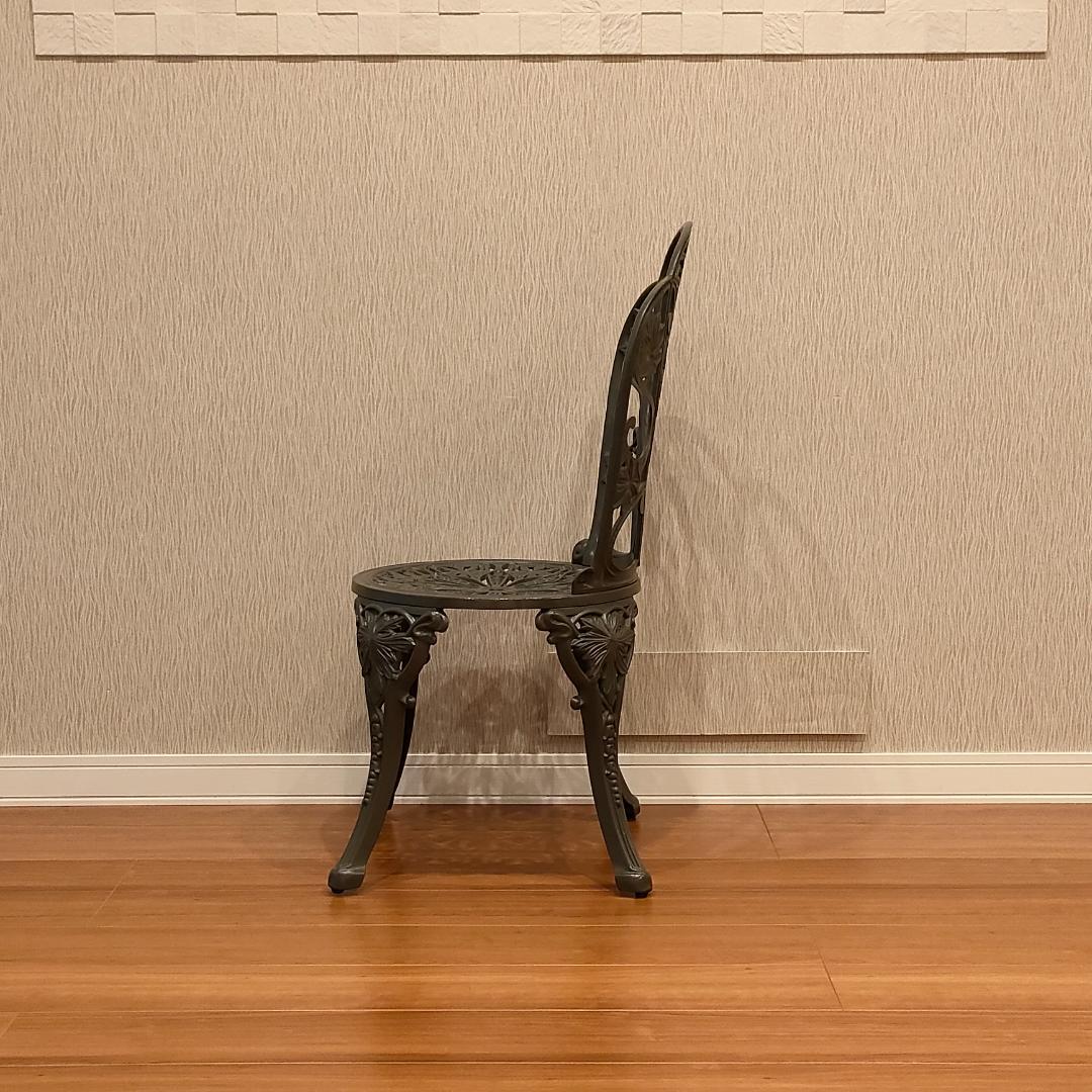 〈美品〉鋳物　ガーデンチェア　フラワースタンド　ダイニングチェア