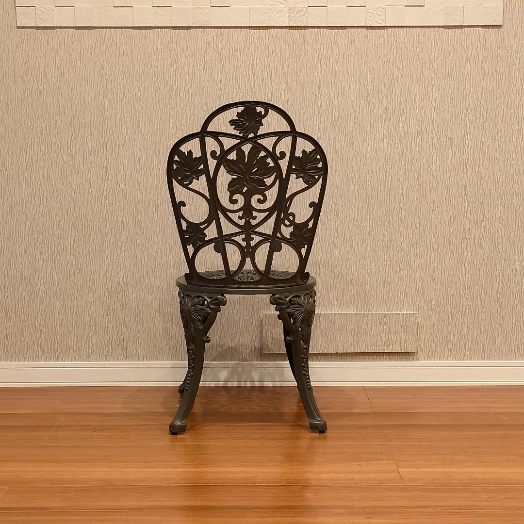 〈美品〉鋳物　ガーデンチェア　フラワースタンド　ダイニングチェア