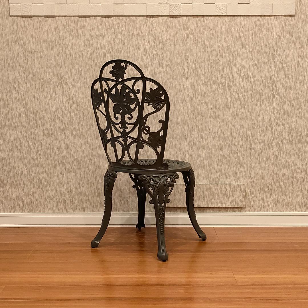 〈美品〉鋳物　ガーデンチェア　フラワースタンド　ダイニングチェア
