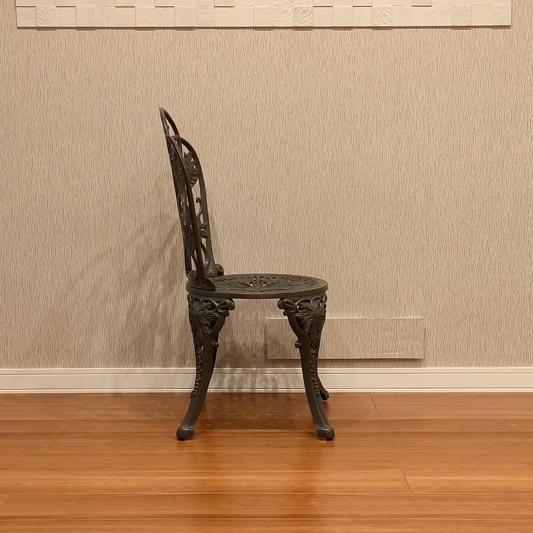 〈美品〉鋳物　ガーデンチェア　フラワースタンド　ダイニングチェア