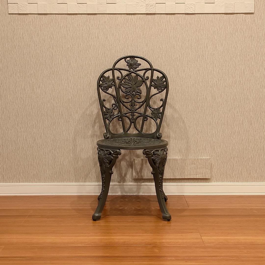 〈美品〉鋳物　ガーデンチェア　フラワースタンド　ダイニングチェア
