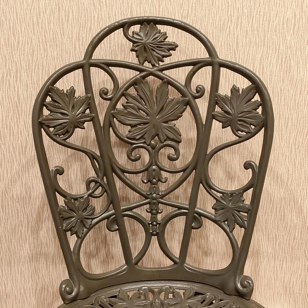 〈美品〉鋳物　ガーデンチェア　フラワースタンド　ダイニングチェア