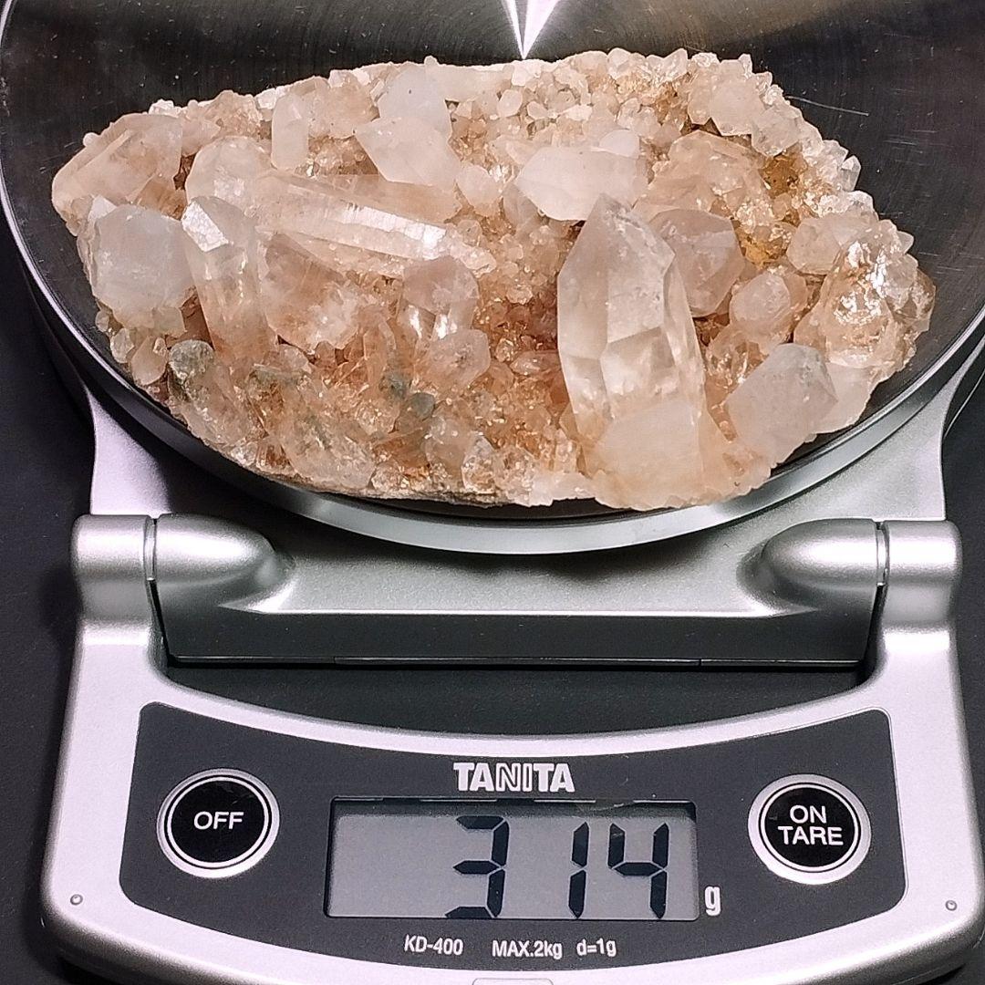 ⑧マニカラン水晶 クラスター 原石 ピンクマニカラン ヒマラヤ水晶 ファントム