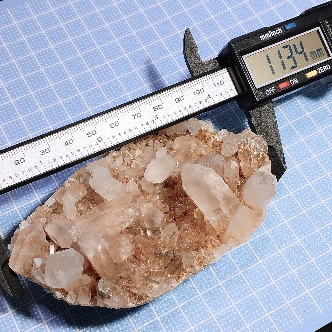 ⑧マニカラン水晶 クラスター 原石 ピンクマニカラン ヒマラヤ水晶 ファントム