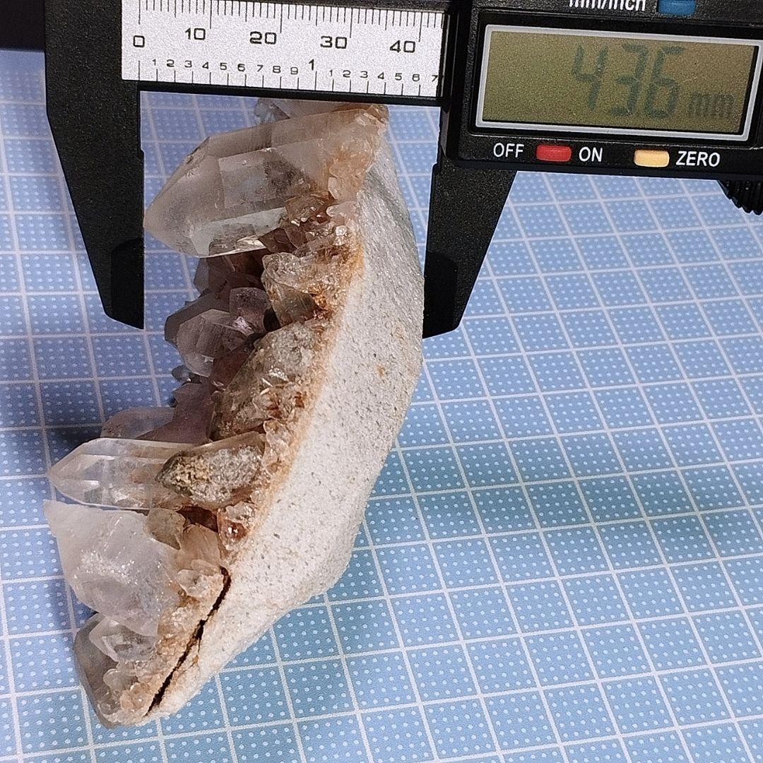 ⑧マニカラン水晶 クラスター 原石 ピンクマニカラン ヒマラヤ水晶 ファントム