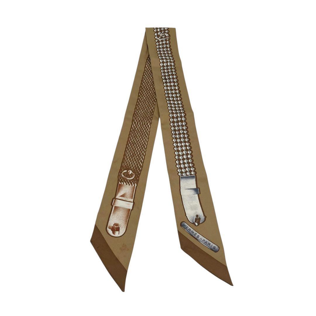 美品✨エルメス ツイリー トレゾール ドゥ メドール スカーフ ブラウン