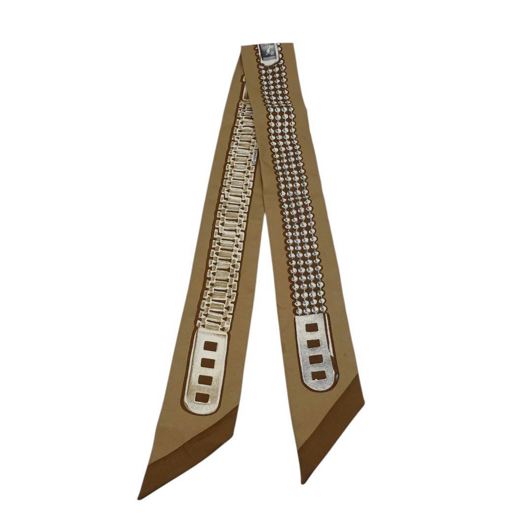 美品✨エルメス ツイリー トレゾール ドゥ メドール スカーフ ブラウン