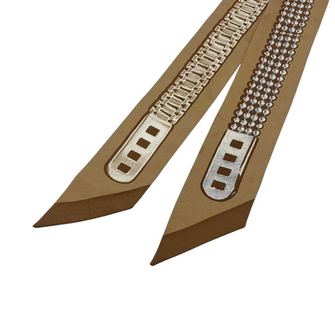 美品✨エルメス ツイリー トレゾール ドゥ メドール スカーフ ブラウン