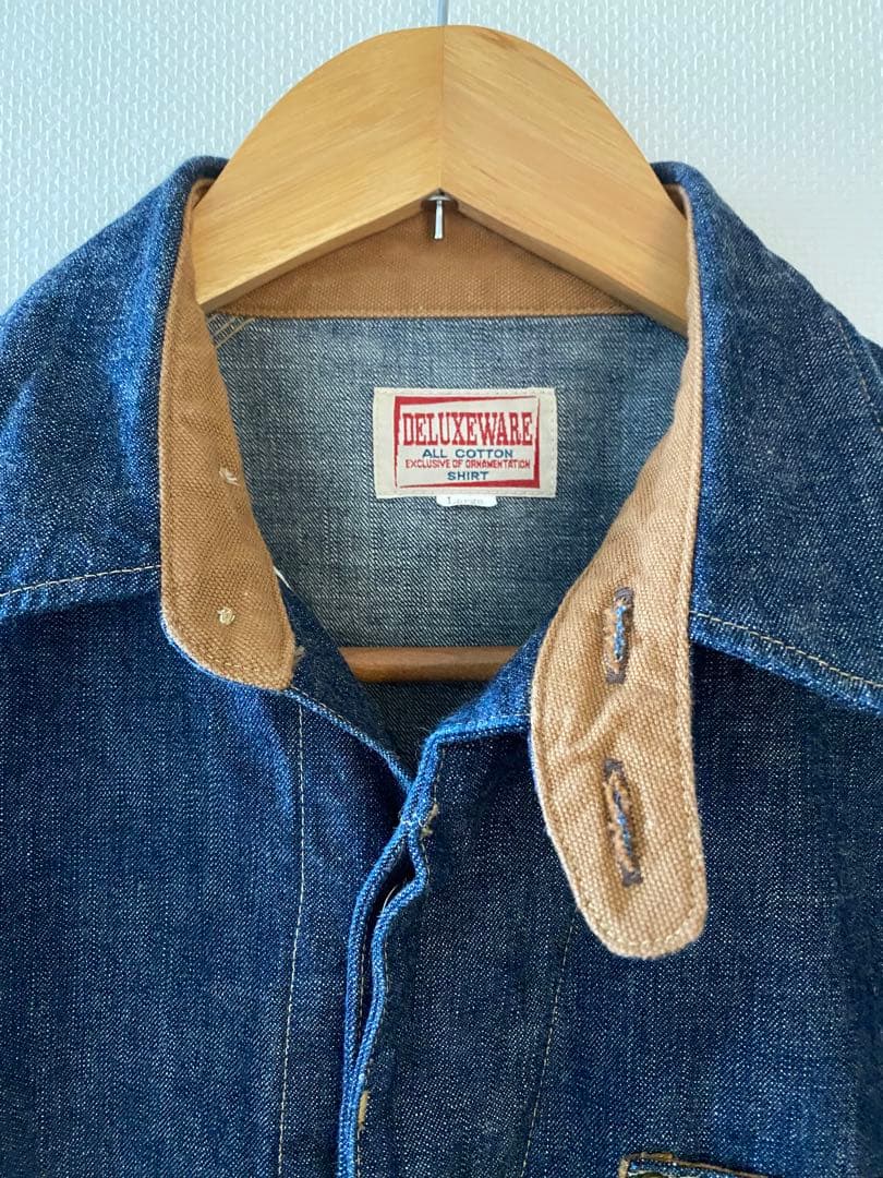 釣*中様 【美品】DELUXEWARE デニムシャツ　 L アメカジ