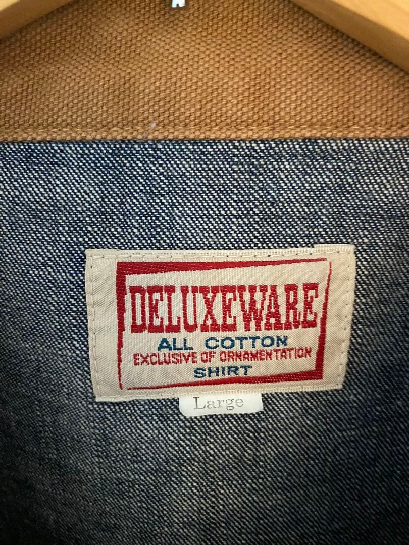 釣*中様 【美品】DELUXEWARE デニムシャツ　 L アメカジ