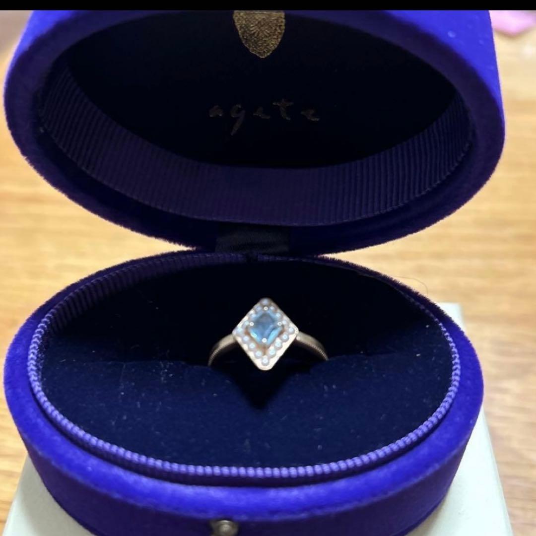 最安値！agete青山限定K10リング11号