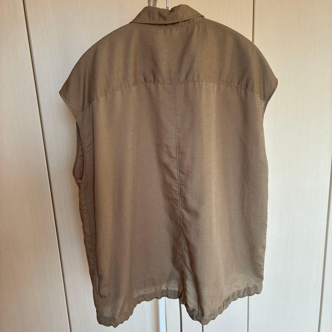 スピックアンドスパン　ソフトブロードフレンチヘムギャザーシャツ