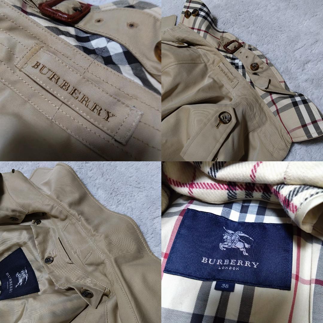 バーバリーロンドン　トレンチコート38　ステンカラーコートセット商品ノバチェック