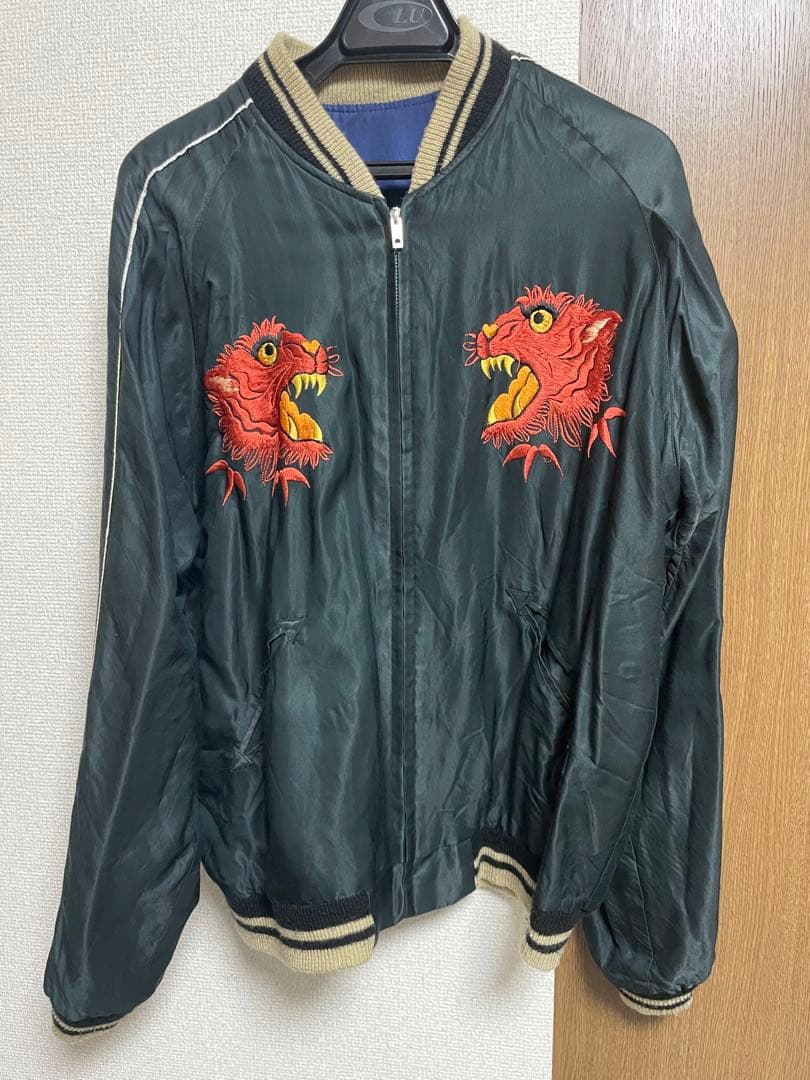 テーラー東洋 ヒノヤ別注 スカジャン TAILOR　TOYO 赤虎龍鷹日本地図