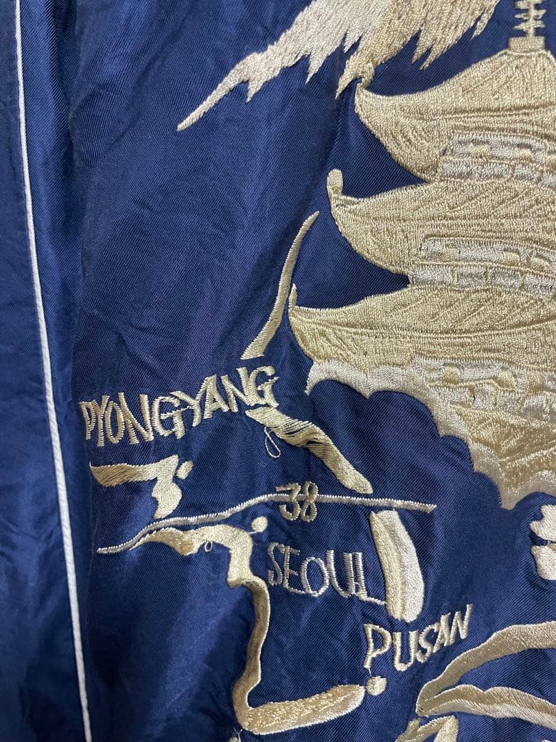 テーラー東洋 ヒノヤ別注 スカジャン TAILOR　TOYO 赤虎龍鷹日本地図