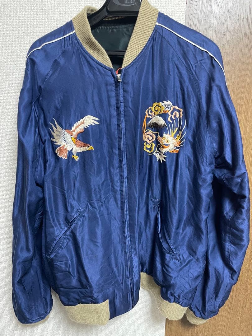 テーラー東洋 ヒノヤ別注 スカジャン TAILOR　TOYO 赤虎龍鷹日本地図