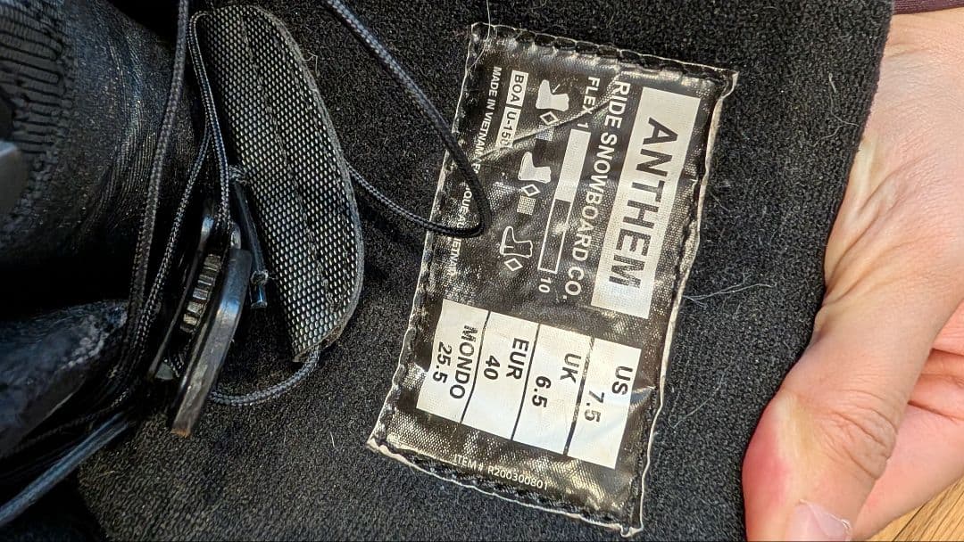 人気✨25.5cm RIDE ANTHEM BOA スノーボードブーツ ブラック