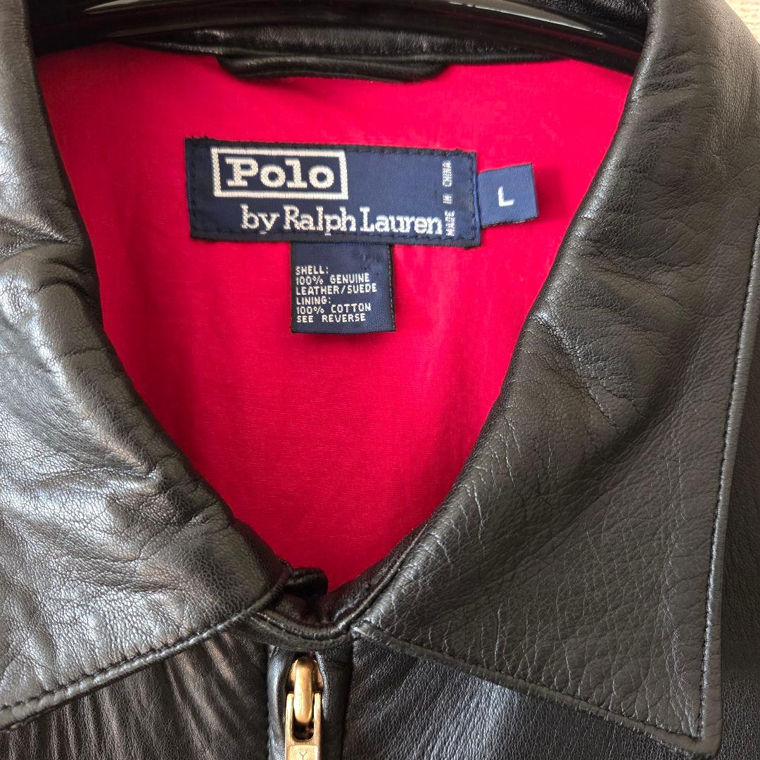 90s Ralph Lauren レザージャケット ポニー無し Lサイズ