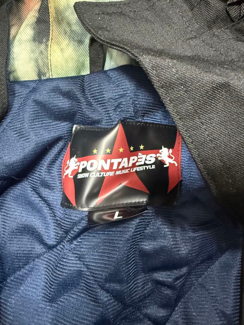 PONTAPES スノーボードウェア Lサイズ 黒/黄色