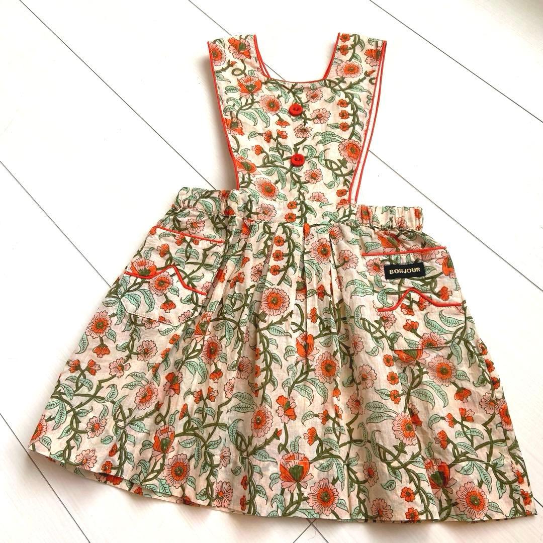 cocobonjour diary エプロンワンピース 2y