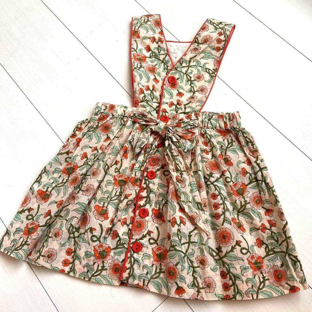 cocobonjour diary エプロンワンピース 2y