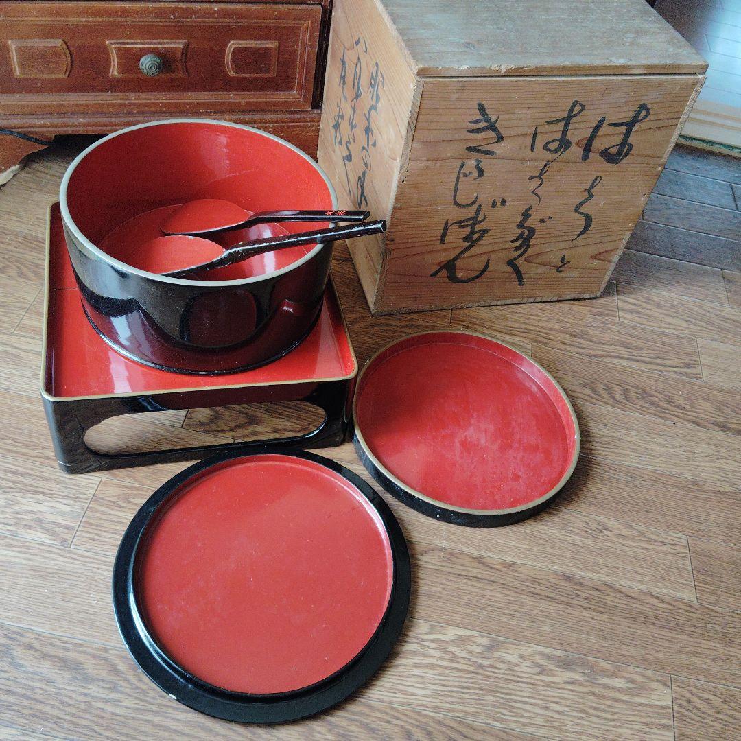 希少　昭和レトロ　お櫃、しゃもじ、膳台、木箱