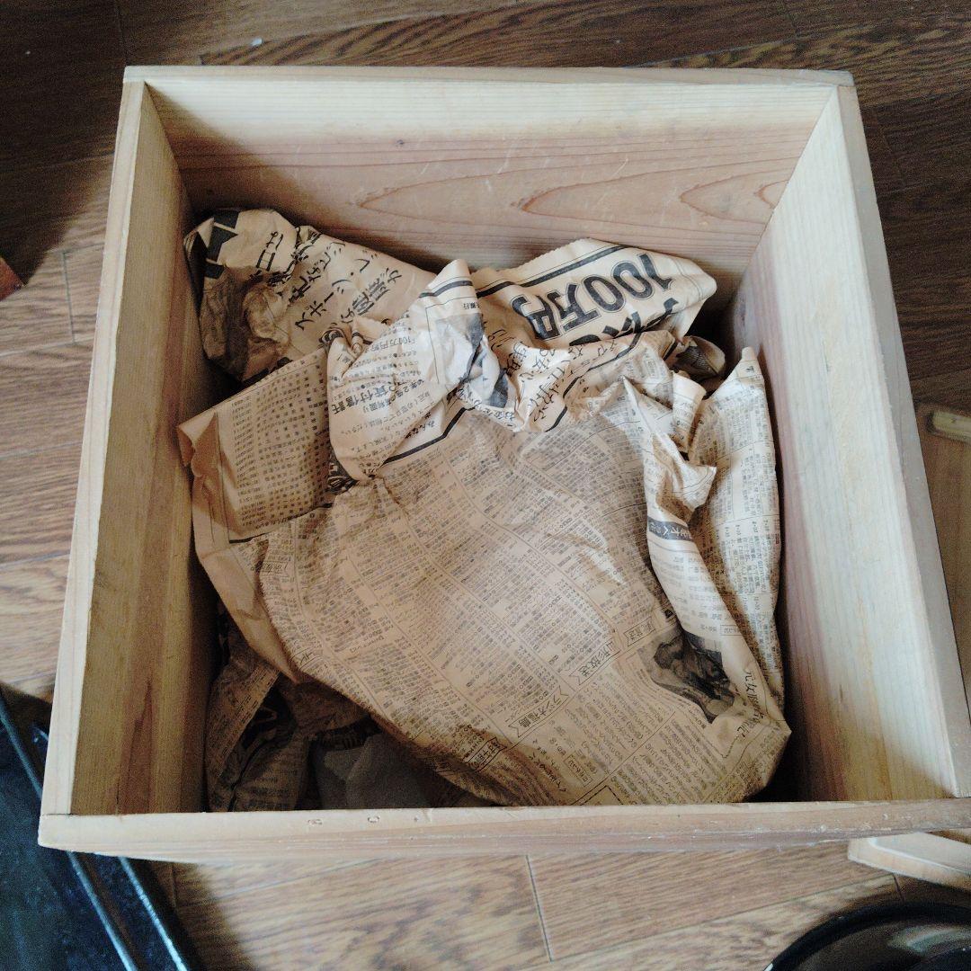 希少　昭和レトロ　お櫃、しゃもじ、膳台、木箱