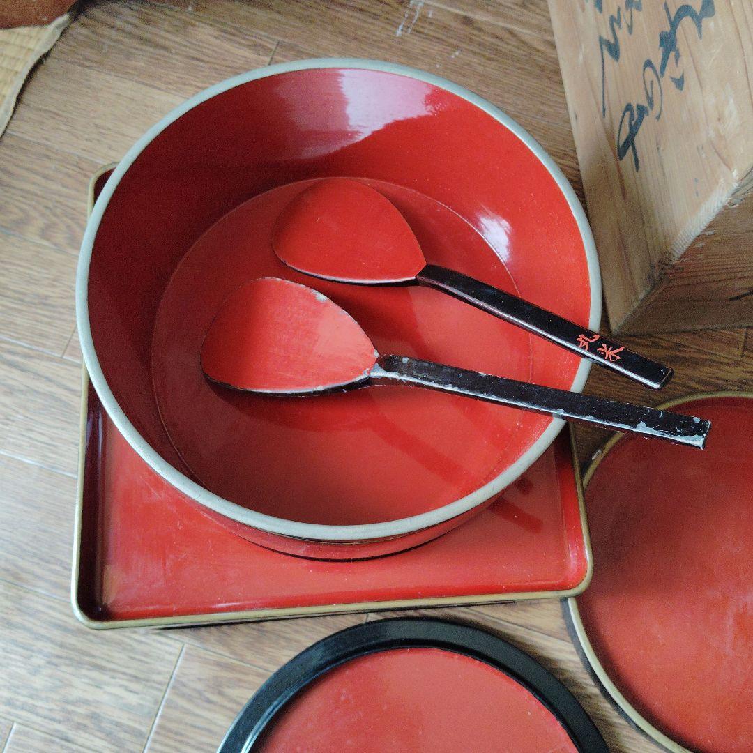 希少　昭和レトロ　お櫃、しゃもじ、膳台、木箱