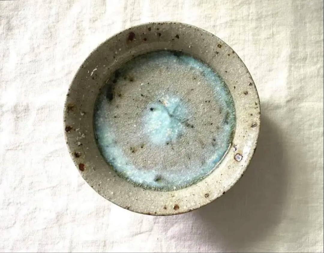 宮城陶器_ 宮城正幸 脚付き 青磁釉　お皿