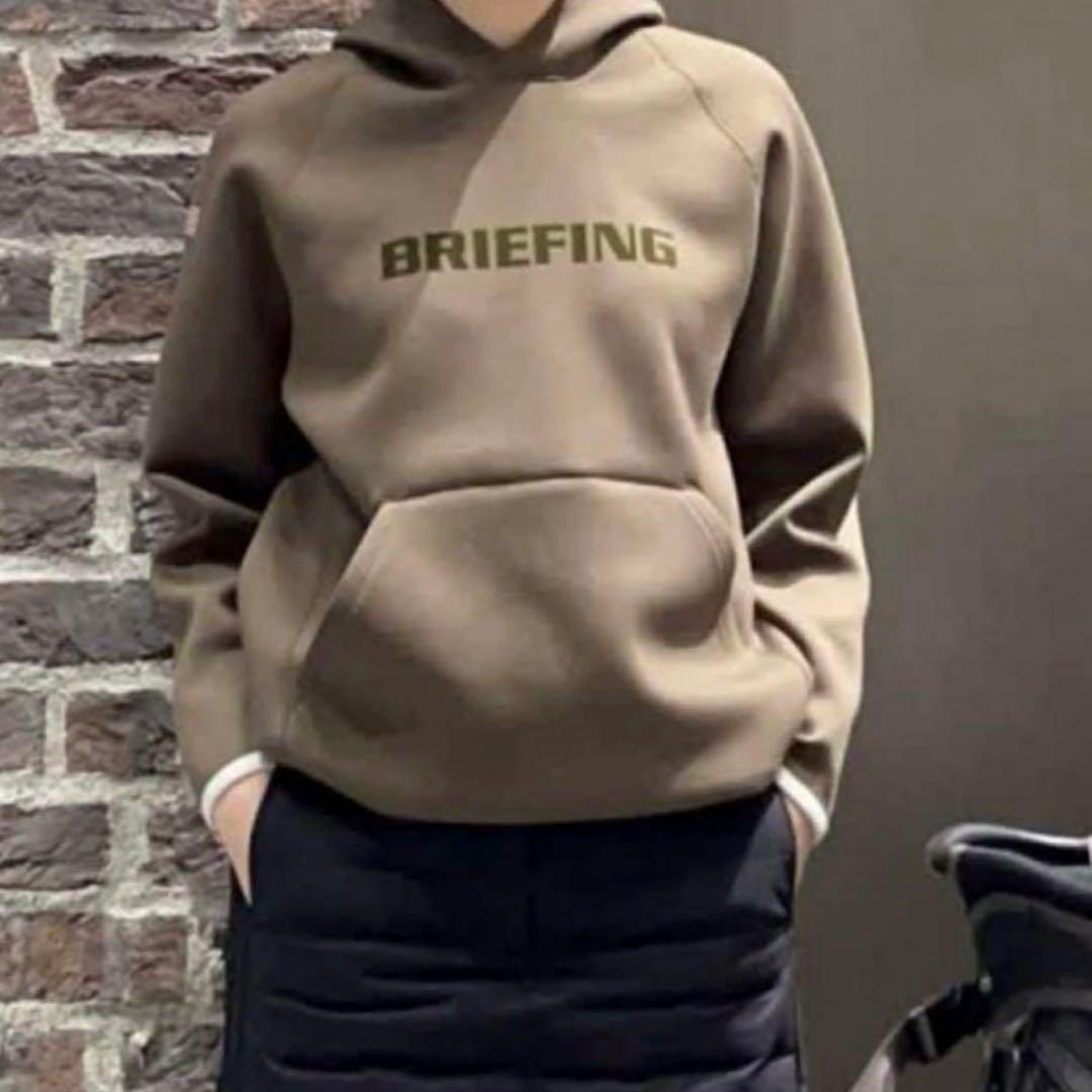 BRIEFING 24FW フード付き プルオーバーオリーブ
