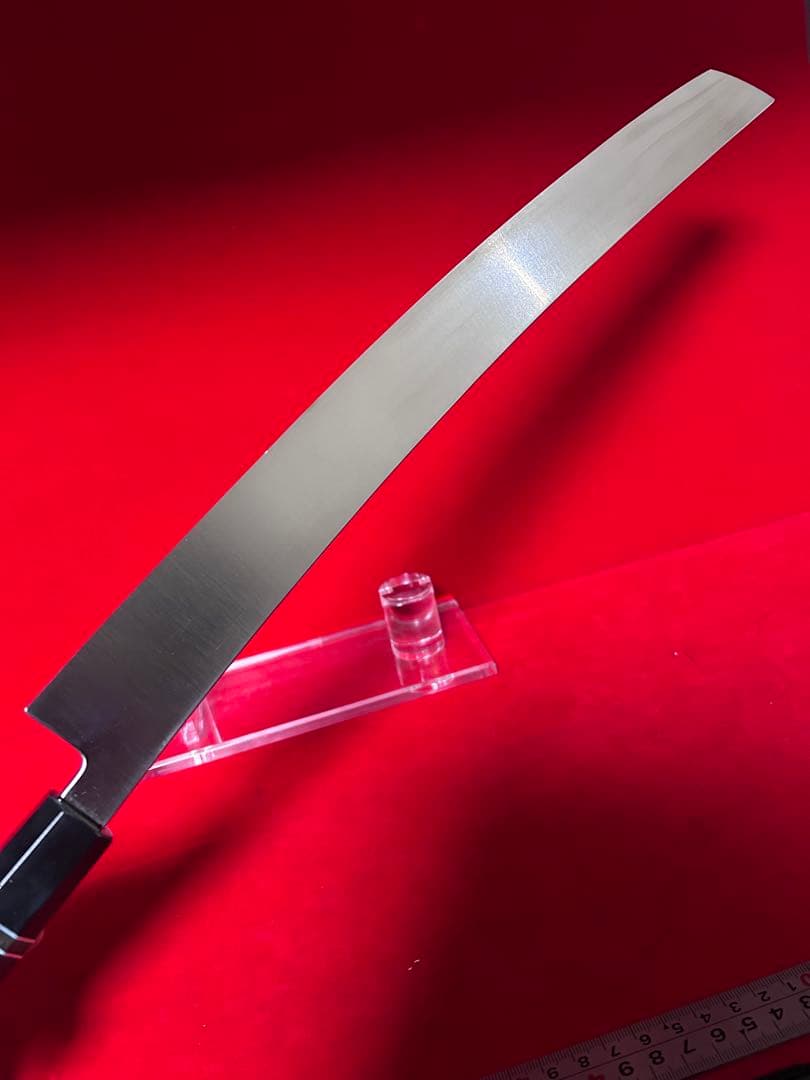 包丁　先丸型　尺三　鏡面仕上げ　切味抜群　箱付　未使用品