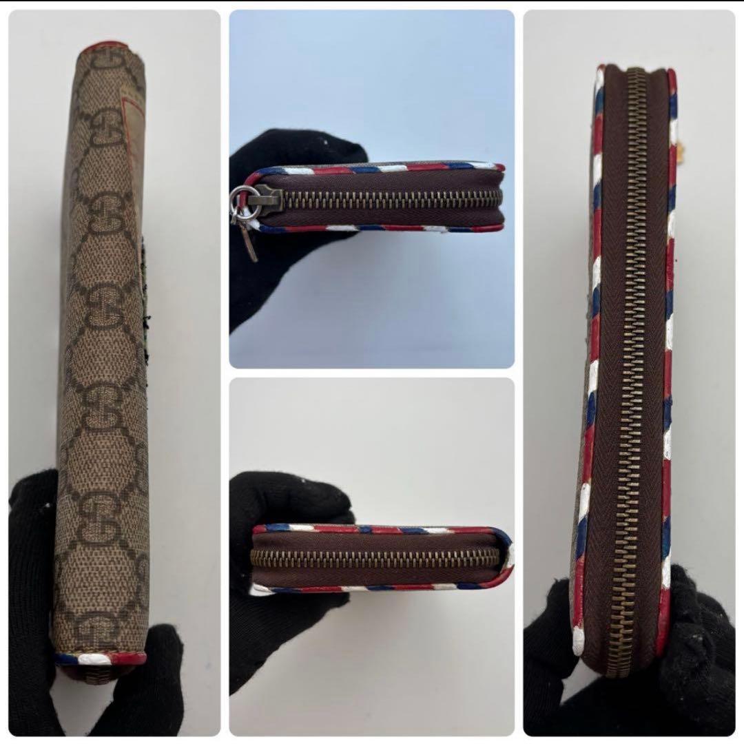 グッチ 長財布 ナイトクーリエ UFO タイガー PVC GG柄　黒