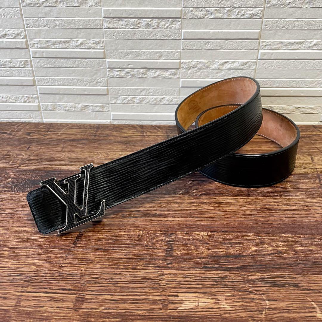 ルイヴィトン エピ レザー LV バックル ベルト ブラック 黒.