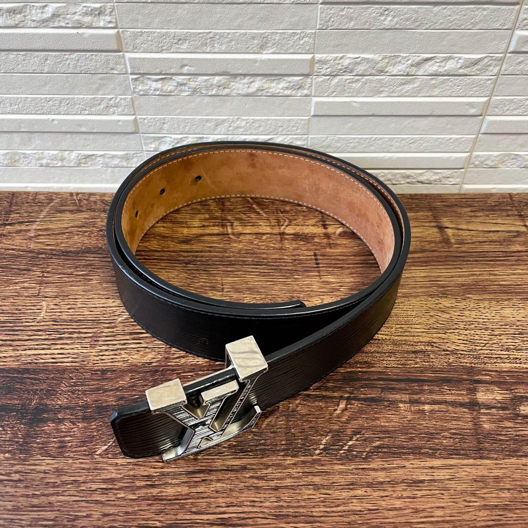 ルイヴィトン エピ レザー LV バックル ベルト ブラック 黒.