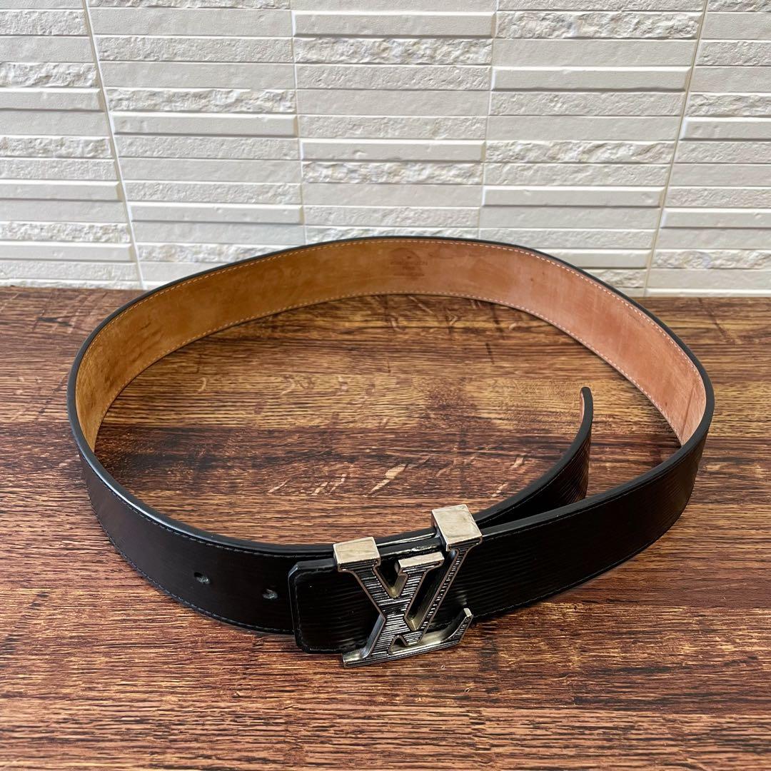 ルイヴィトン エピ レザー LV バックル ベルト ブラック 黒.