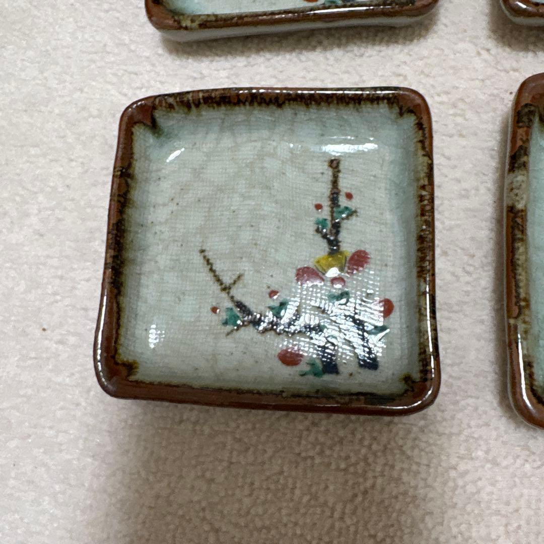 深草　四角小皿 6枚セット