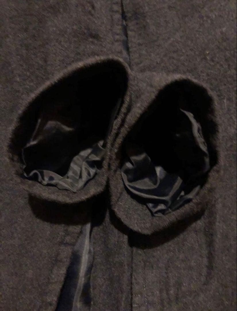 ダメージありUNDER COVER 12aw 縮絨 ウール コートギャルソン