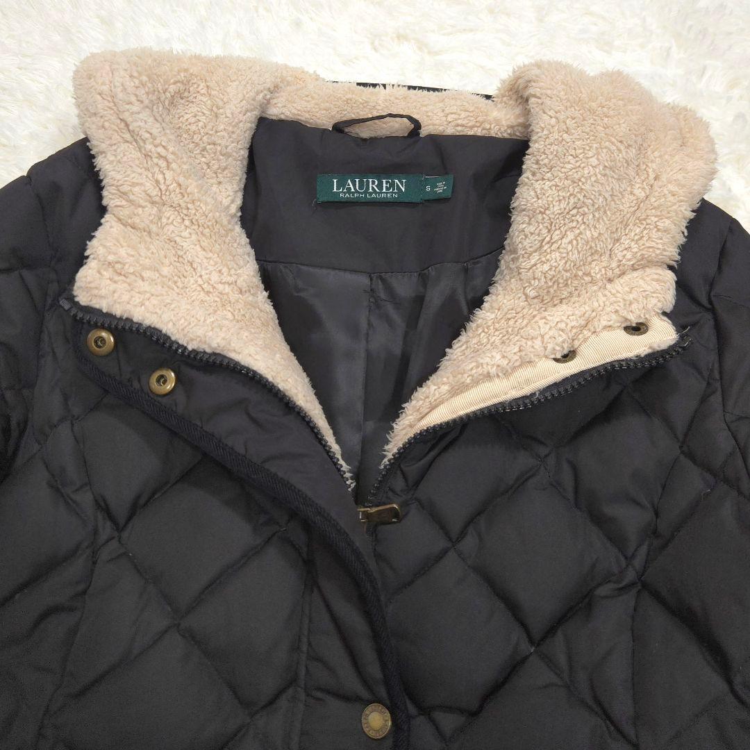 RALPHLAUREN ラルフローレン キルティング ロングコート 中綿 S 黒