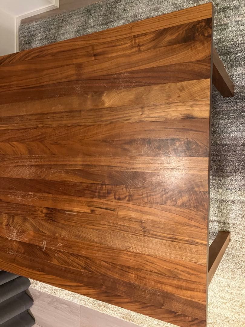 無印良品 無垢材テーブル ウォールナット 幅８0ｃｍ ダイニングテーブルのみ