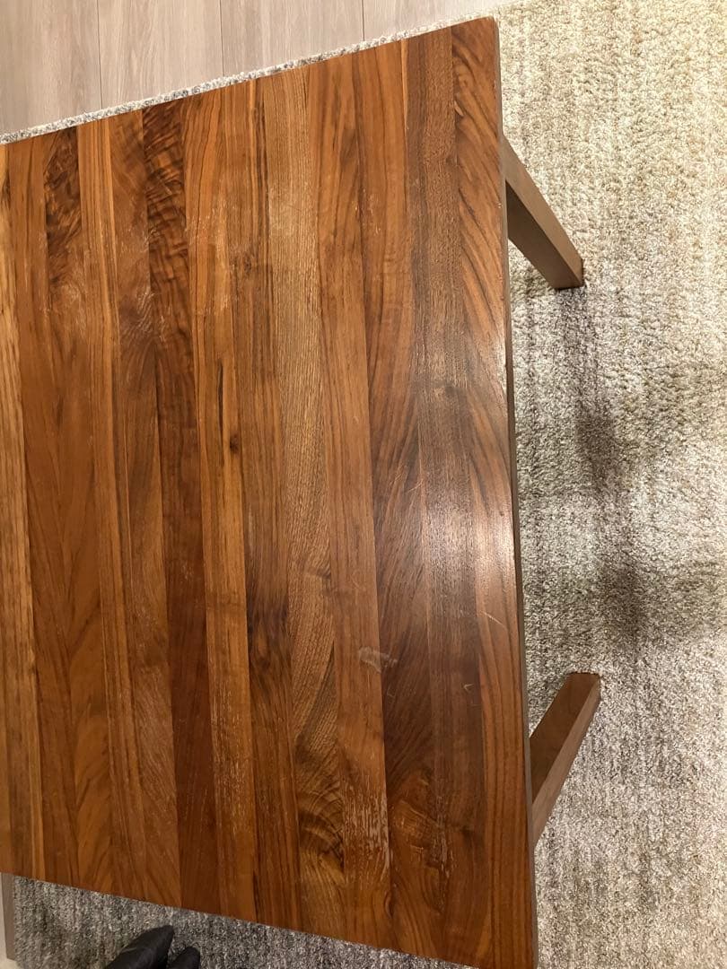 無印良品 無垢材テーブル ウォールナット 幅８0ｃｍ ダイニングテーブルのみ