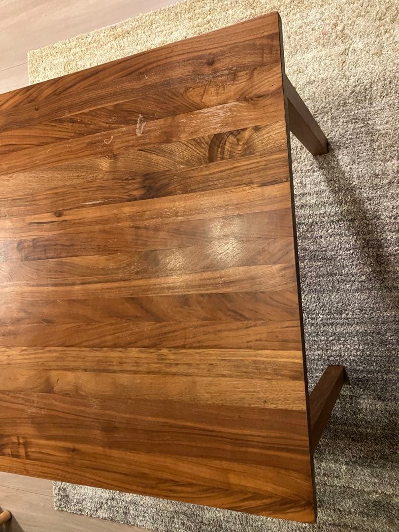 無印良品 無垢材テーブル ウォールナット 幅８0ｃｍ ダイニングテーブルのみ