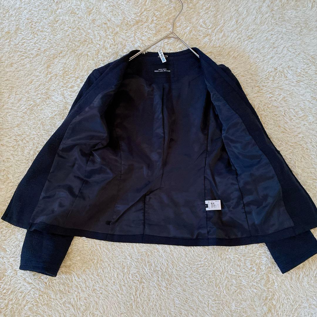 GREEN LABEL RELAXING パンツ スーツ ネイビー コットン　M