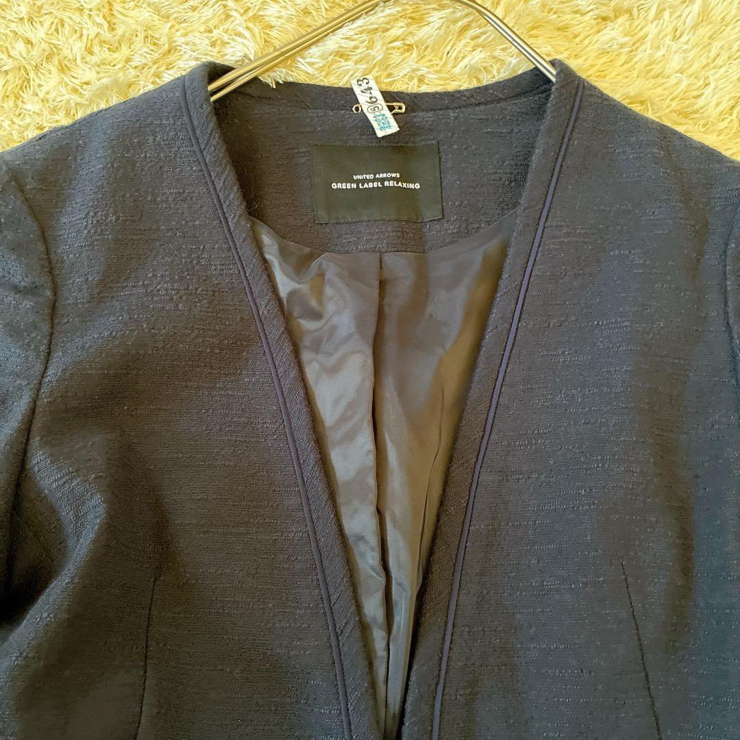 GREEN LABEL RELAXING パンツ スーツ ネイビー コットン　M