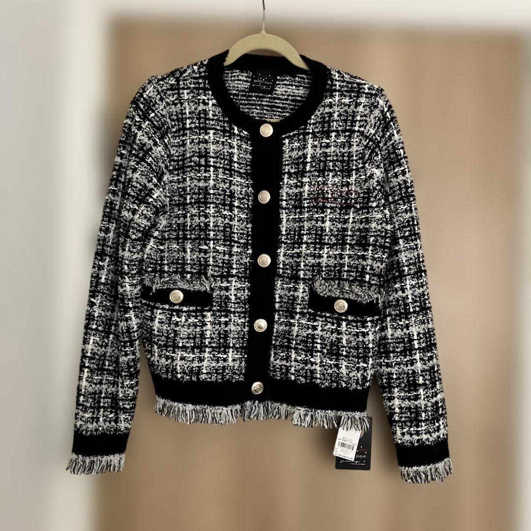 タイムセール新品ジェラートピケJOEL ROBUCHON ツイードカーディガン