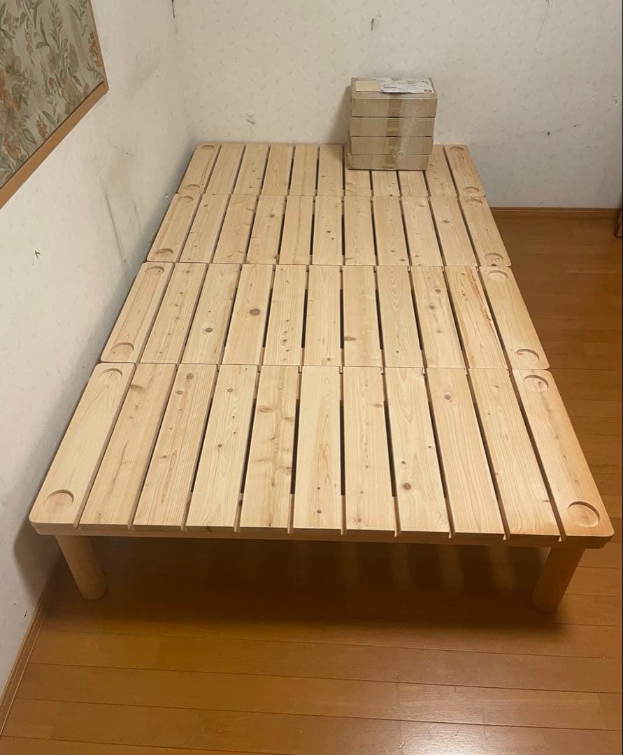 家具の基 すのこベッド セミダブル　国産ヒノキ